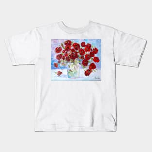 Red Poppies In a Vase Kids T-Shirt